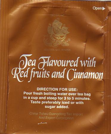 4 Tea Flavoured with Red fruits and Cinnamon